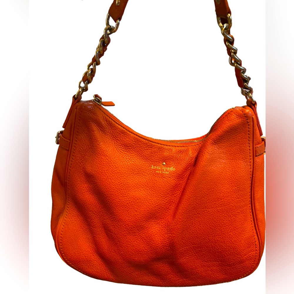 Kate Spade Orange Pebbled leather purse